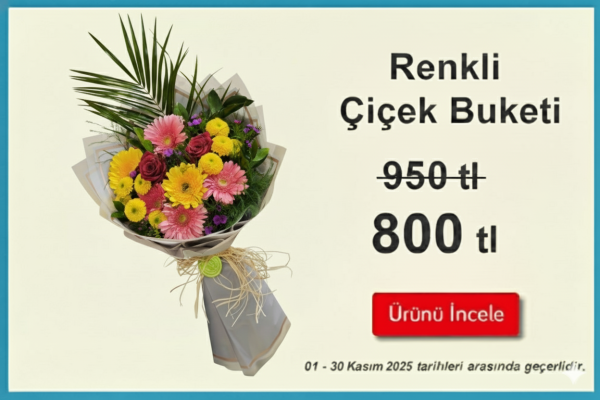 Renkli çiçek buketi