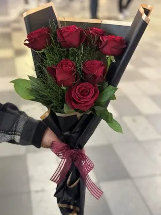 7 Kırmızı Gül Buketi, burdur çiçekçi